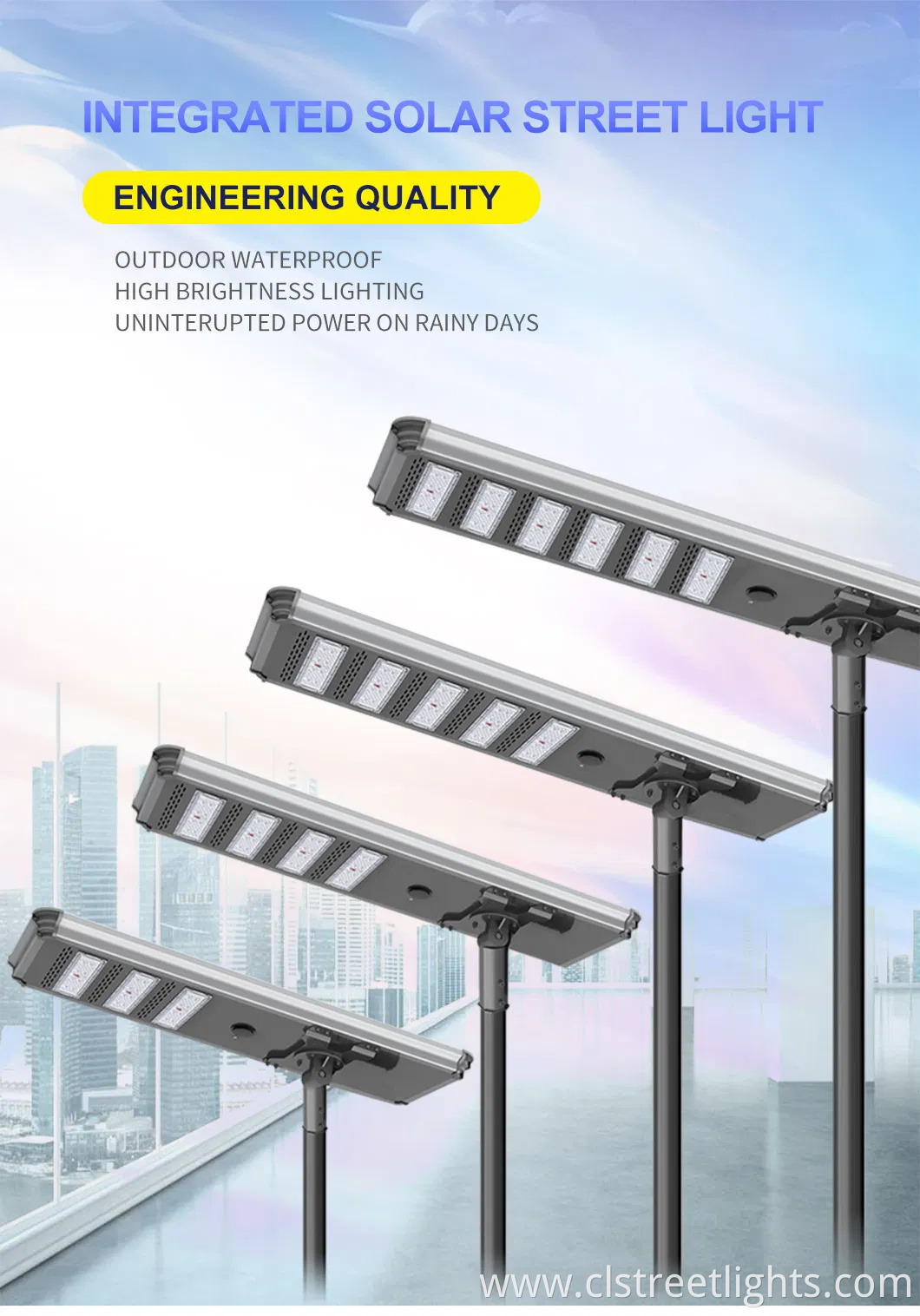 Hot Sale Outdoor 30W 40W 50W 60W Solar Energy Saving Lighting Outdoor All in One Integrated LED Garden Road Solar Street Light